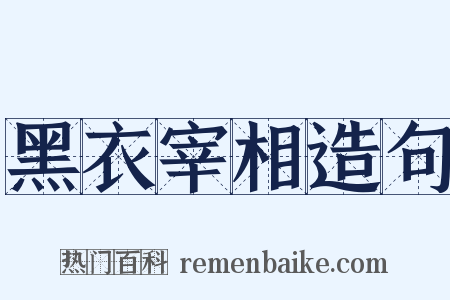 黑衣宰相造句是什么意思的图片